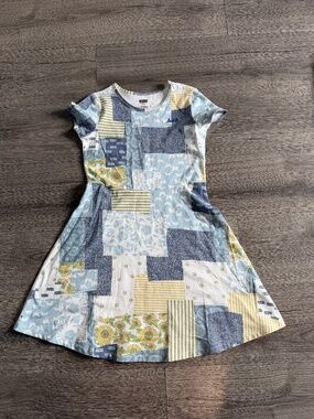 Levi’s Girls Patchwork Dress Size M (10/12) Blue Yellow Floral